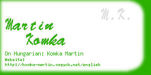 martin komka business card